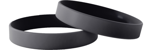 Plain Black Wristbands - Plain Silicone Wristbands