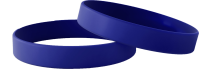 Plain Dark Blue - Plain Silicone Wristbands