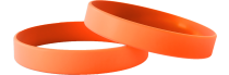 Plain Orange - Plain Silicone Wristbands