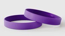 Plain Purple - Plain Silicone Wristbands