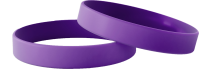 Plain Purple - Plain Silicone Wristbands