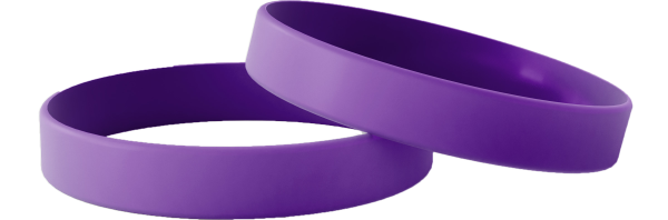 Plain Purple - Plain Silicone Wristbands