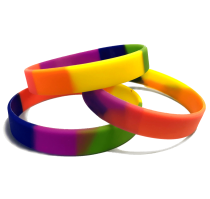 Plain Rainbow Silicone Wristbands in Malta