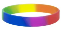 Plain Rainbow Silicone Wristbands in Malta