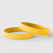 Plain Yellow - Plain Silicone Wristbands