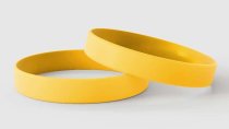 Plain Yellow - Plain Silicone Wristbands