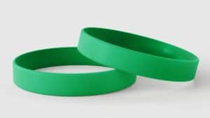 Plain Green Silicone Wristbands