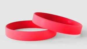 Plain Red silicone wristbands