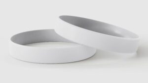 Plain White Silicone Wristbands