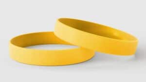 Plain Yellow Silicone Wristbands