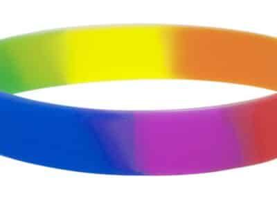 Silicone Rainbow Wristbands