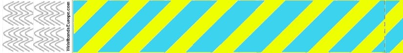 Stripey Blue Yellow Wristbands small