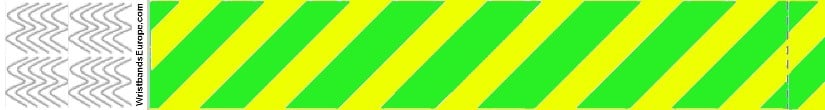 Stripey Green Yellow Wristbands small